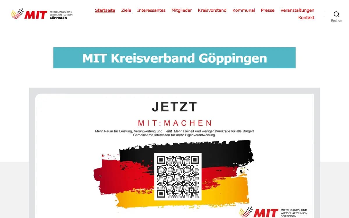 Logo MIT Mittelstands- und Wirtschaftsunion, Kreisverband Göppingen